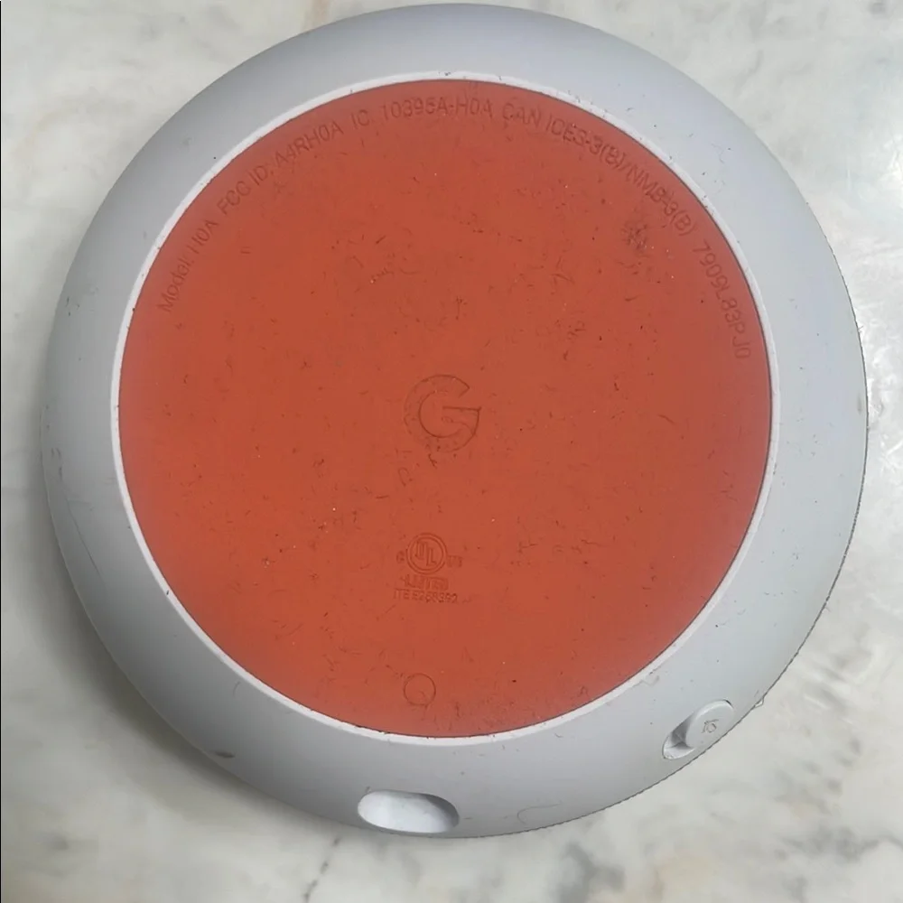 Google Smart Speaker in White and Orange